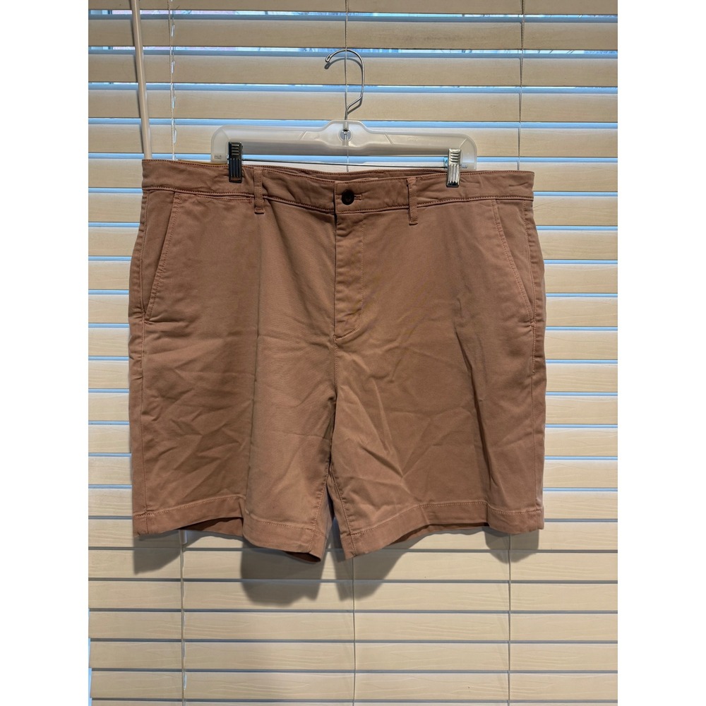 Faherty Brand Men's Sun and Waves Co Shorts Tan Cotton Blend Size 40